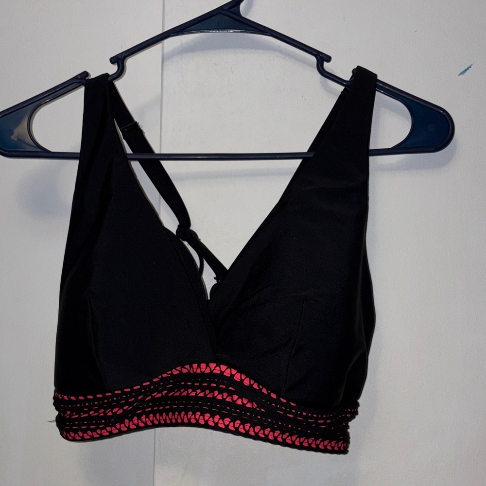 Torrid Black and Pink Lace Bralette
